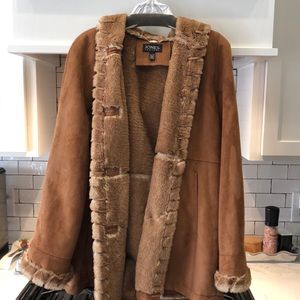 Faux suede coat